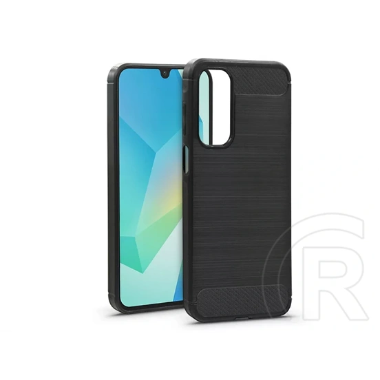 Haffner Carbon szilikon tok (Samsung SM-A165 Galaxy A16 4G/A16 5G, fekete)