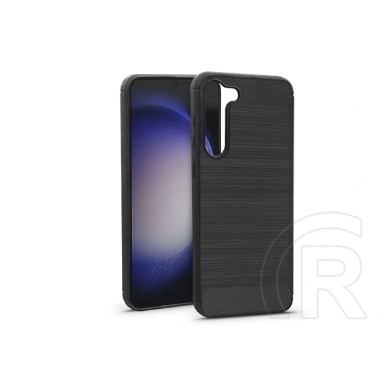 Haffner Carbon szilikon tok (Samsung SM-S916 Galaxy S23+, fekete)