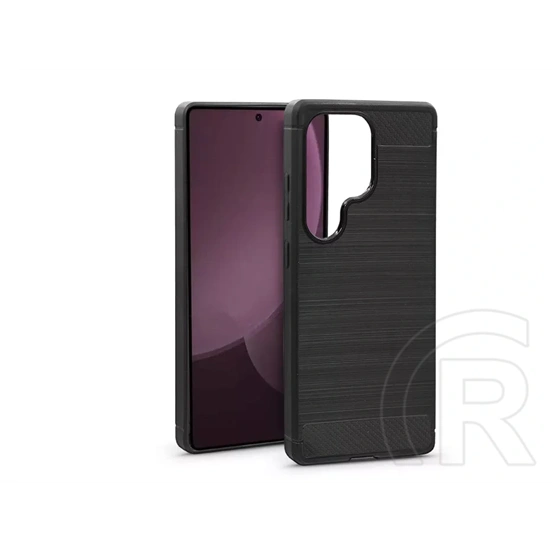 Haffner Carbon szilikon tok (Samsung SM-S938 Galaxy S25 Ultra, fekete)