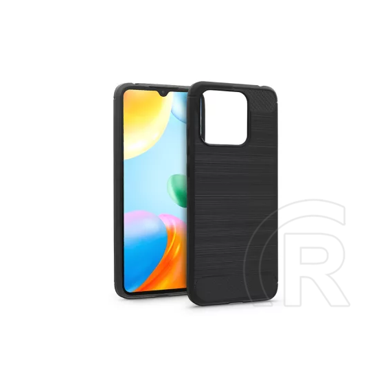 Haffner Carbon szilikon tok (Xiaomi Redmi 10,C, fekete)