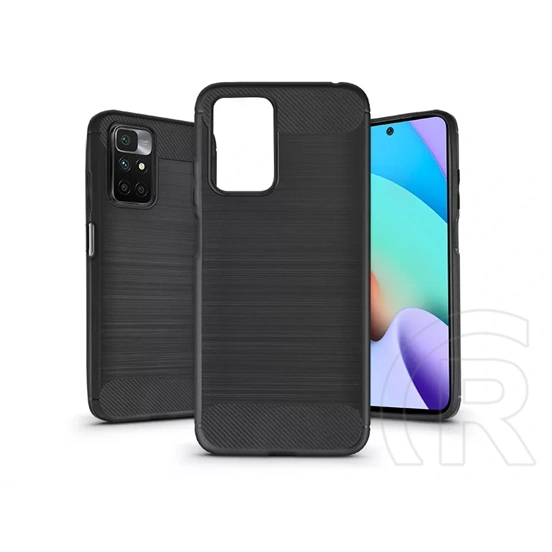 Haffner Carbon szilikon tok (Xiaomi Redmi 10, fekete)
