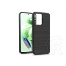 Haffner Carbon szilikon tok (Xiaomi Redmi Note 12 5G/Poco X5 5G, fekete)