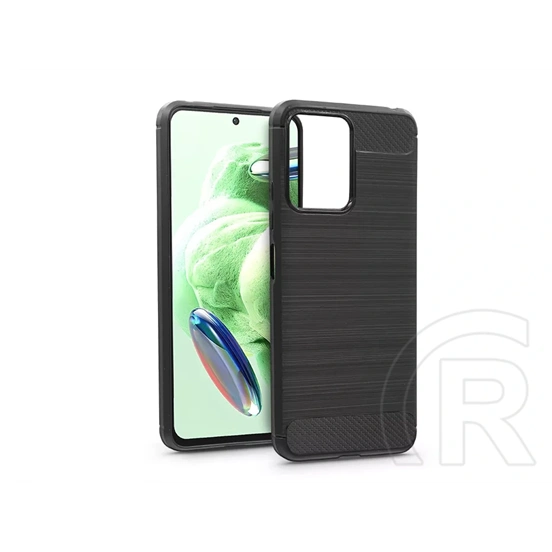Haffner Carbon szilikon tok (Xiaomi Redmi Note 12 5G/Poco X5 5G, fekete)