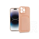 Haffner Card Case kártyatartós szilikon tok (Apple iPhone 14 Pro, pink)