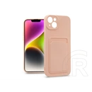 Haffner Card Case kártyatartós szilikon tok (Apple iPhone 14, pink)