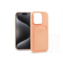 Haffner Card Case kártyatartós szilikon tok (Apple iPhone 15 Pro Max, pink)
