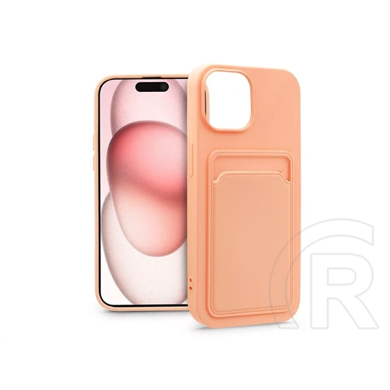 Haffner Card Case kártyatartós szilikon tok (Apple iPhone 15, pink)