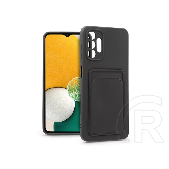 Haffner Card Case kártyatartós szilikon tok (Samsung A136U Galaxy A13 5G/Galaxy A04s, fekete)