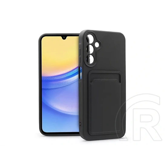 Haffner Card Case kártyatartós szilikon tok (Samsung A155 Galaxy A15 4G/5G, fekete)