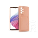 Haffner Card Case kártyatartós szilikon tok (Samsung A536U Galaxy A53 5G, pink)