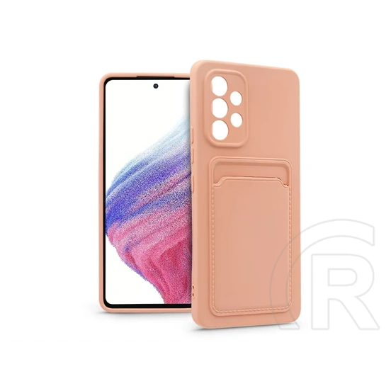 Haffner Card Case kártyatartós szilikon tok (Samsung A536U Galaxy A53 5G, pink)