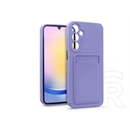 Haffner Card Case kártyatartós szilikon tok (Samsung SM-A256 Galaxy A25 5G, lila)