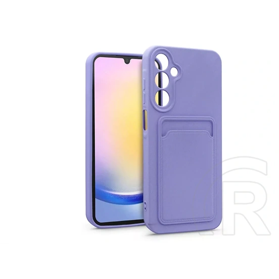 Haffner Card Case kártyatartós szilikon tok (Samsung SM-A256 Galaxy A25 5G, lila)