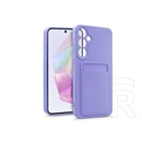 Haffner Card Case kártyatartós szilikon tok (Samsung SM-A356 Galaxy A35 5G, lila)