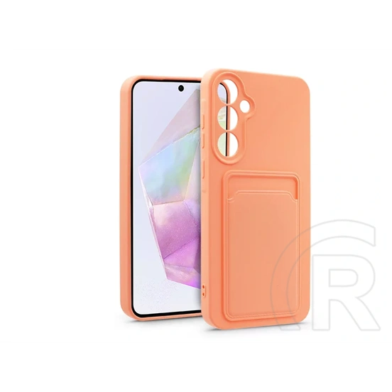 Haffner Card Case kártyatartós szilikon tok (Samsung SM-A356 Galaxy A35 5G, pink)