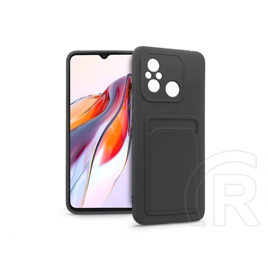Haffner Card Case kártyatartós szilikon tok (Xiaomi Redmi 12C, fekete)