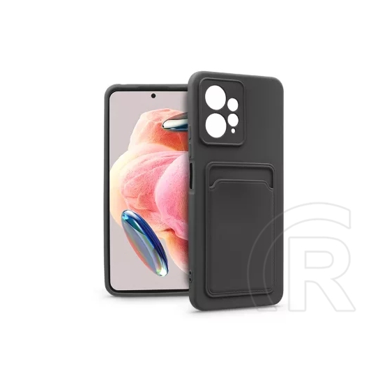 Haffner Card Case kártyatartós szilikon tok (Xiaomi Redmi Note 12 4G, fekete)