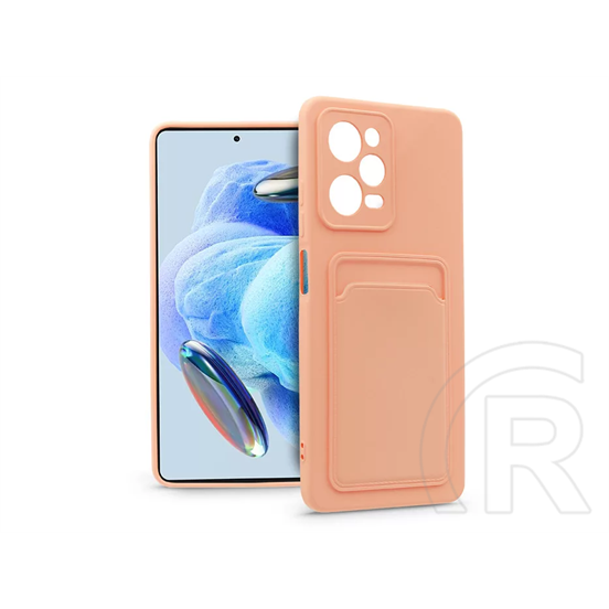 Haffner Card Case kártyatartós szilikon tok (Xiaomi Redmi Note 12 Pro 5G/Poco X5 Pro 5G, pink)