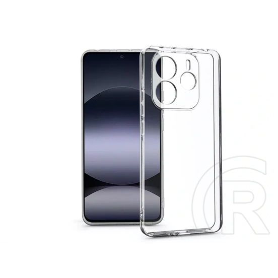 Haffner Clear Case Box kameravédős szilikon tok (Xiaomi Redmi Note 14 4G/Note 14 5G, átlátszó)