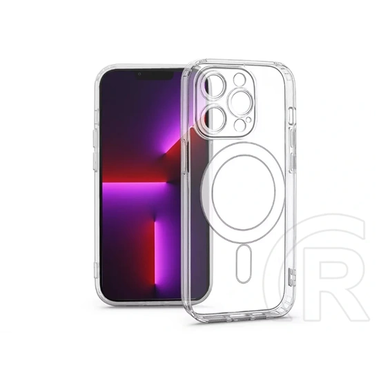 Haffner Clear Mag Cover kameravédős szilikon tok (Apple iPhone 13 Pro, átlátszó)
