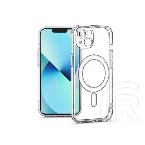 Haffner Clear Mag Cover kameravédős szilikon tok (Apple iPhone 13, átlátszó)