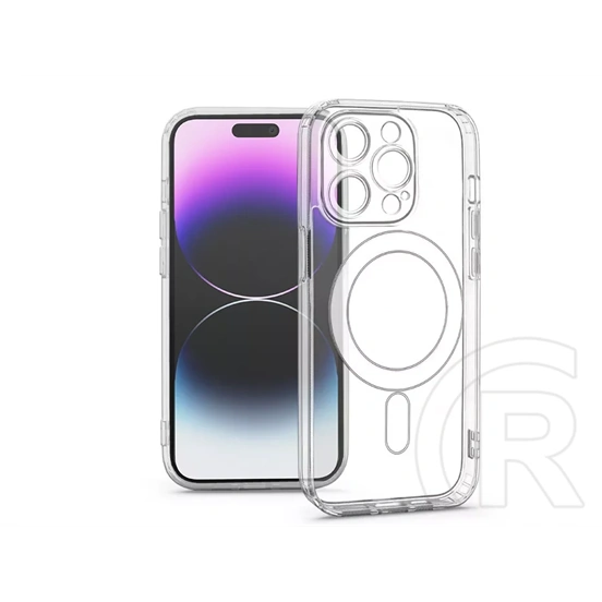 Haffner Clear Mag Cover kameravédős szilikon tok (Apple iPhone 14 Pro Max, átlátszó)