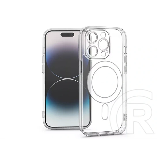 Haffner Clear Mag Cover kameravédős szilikon tok (Apple iPhone 14 Pro, átlátszó)