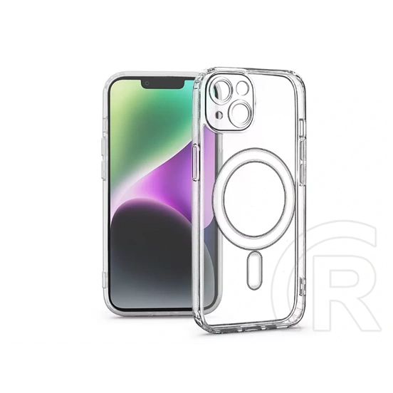 Haffner Clear Mag Cover kameravédős szilikon tok (Apple iPhone 14, átlátszó)