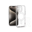 Haffner Clear Mag Cover kameravédős szilikon tok (Apple iPhone 15 Pro Max, átlátszó)