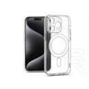 Haffner Clear Mag Cover kameravédős szilikon tok (Apple iPhone 15 Pro, átlátszó)