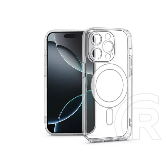 Haffner Clear Mag Cover kameravédős szilikon tok (Apple iPhone 16 Pro Max, átlátszó)