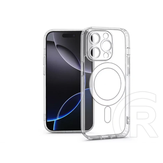 Haffner Clear Mag Cover kameravédős szilikon tok (Apple iPhone 16 Pro, átlátszó)