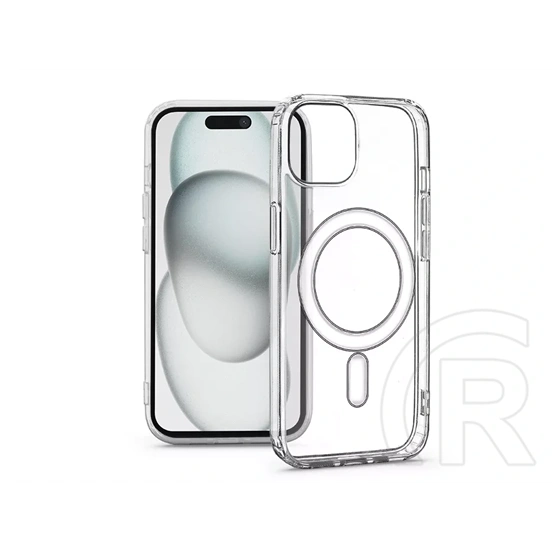 Haffner Clear Mag Cover szilikon tok (Apple iPhone 15, átlátszó)