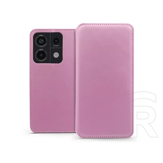 Haffner Dual Pocket Flip oldalra nyíló tok (Xiaomi Redmi Note 13 Pro 5G/Poco X6 5G, pink)