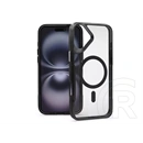 Haffner Ergofit Newzone Magsafe szilikon tok (Apple iPhone 16+, fekete/átlátszó)