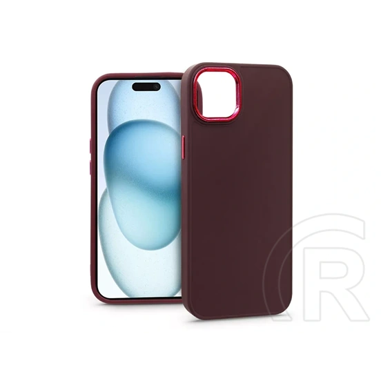 Haffner Frame szilikon tok (Apple iPhone 15, Plus bíbor)