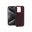 Haffner Frame szilikon tok (Apple iPhone 15 Pro, bíbor)