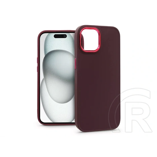 Haffner Frame szilikon tok (Apple iPhone 15, bíbor)