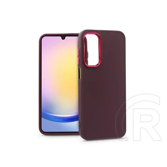 Haffner Frame szilikon tok (Samsung SM-A256 Galaxy A25 5G, bíbor)