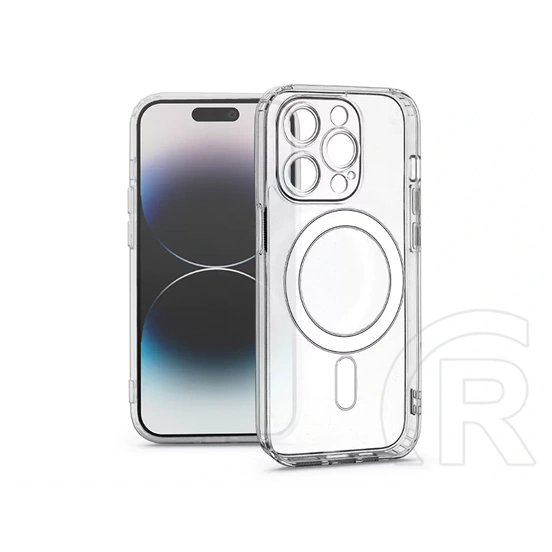 Haffner Frost Mag Cover kameravédős szilikon tok (Apple iPhone 14 Pro, átlátszó)