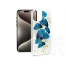 Haffner Gold Glam szilikon tok (Apple iPhone 15 Pro Max, levelek)