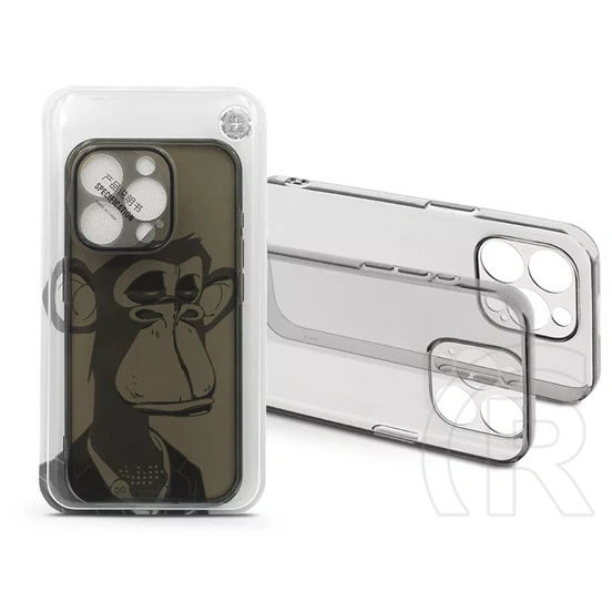 Haffner Gray Monkey szilikon tok (Apple iPhone 14 Pro, átlátszó)