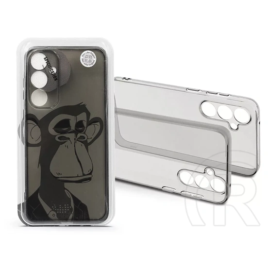 Haffner Gray Monkey szilikon tok (Samsung SM-A256 Galaxy A25 5G, átlátszó)