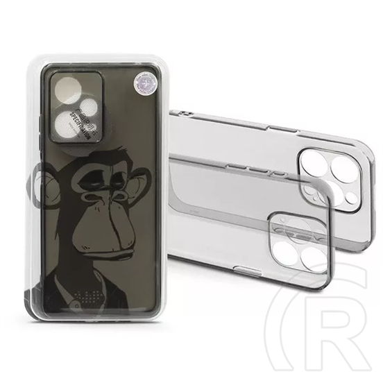 Haffner Gray Monkey szilikon tok (Xiaomi Redmi Note 12 Pro+ 5G átlátszó)