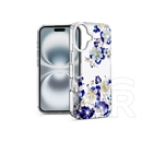 Haffner IMD Floral szilikon tok (Apple iPhone 16+, átlátszó)