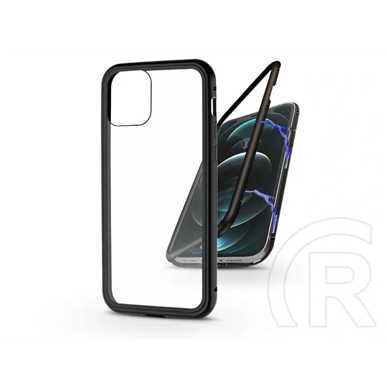 Haffner Magneto 2 részes tok előlapi üveg nélkül (Apple iPhone 12 Pro Max, fekete)