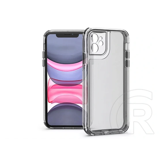 Haffner Matrix Clear kameravédős szilikon tok (Apple iPhone 11, átlátszó)