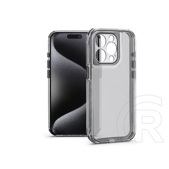 Haffner Matrix Clear kameravédős szilikon tok (Apple iPhone 15 Pro, átlátszó)