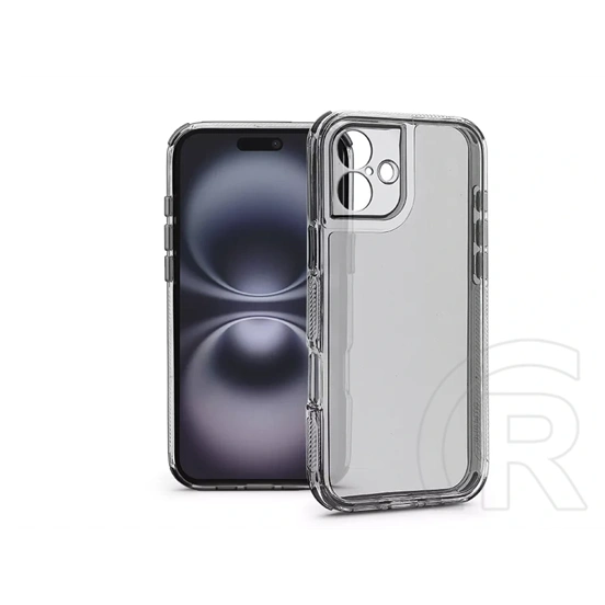 Haffner Matrix Clear kameravédős szilikon tok (Apple iPhone 16+, átlátszó)
