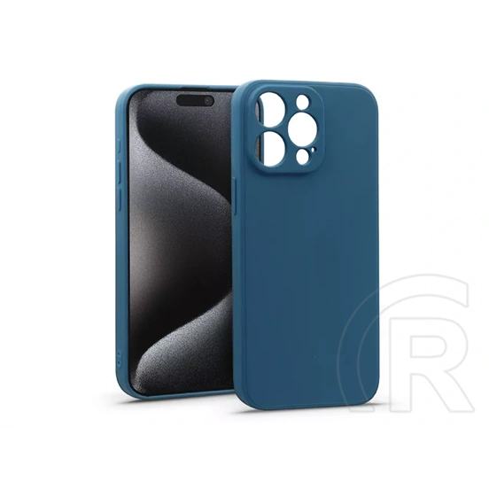 Haffner Matt szilikon tok (Apple iPhone 15 Pro Max, kék)